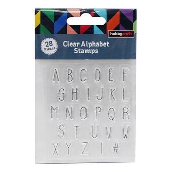 Hand Block Font Alphabet Stamps 28 Pack image number 2