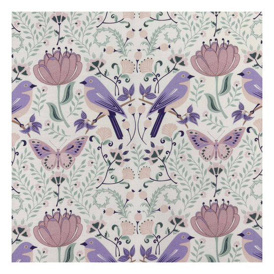 WI Garden Delight Cream Cotton Fabric by the Metre image number 2