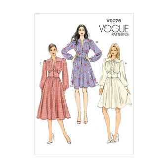 Vogue Women's Dress Sewing Pattern V9076 (E5 14-22)