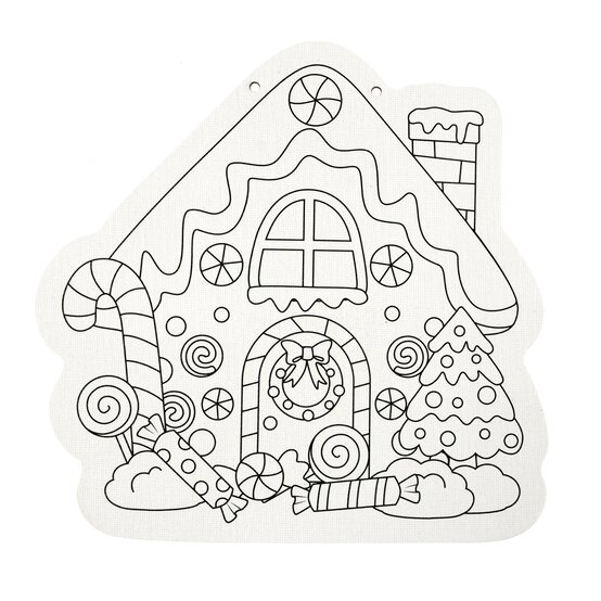 Paint Your Own Gingerbread House Canvas Kit image number 4