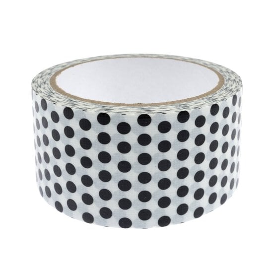 Black and White Polka Dot Duct Tape 48mm x 10m  image number 3