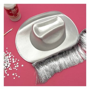 Silver Metallic Cowboy Hat 