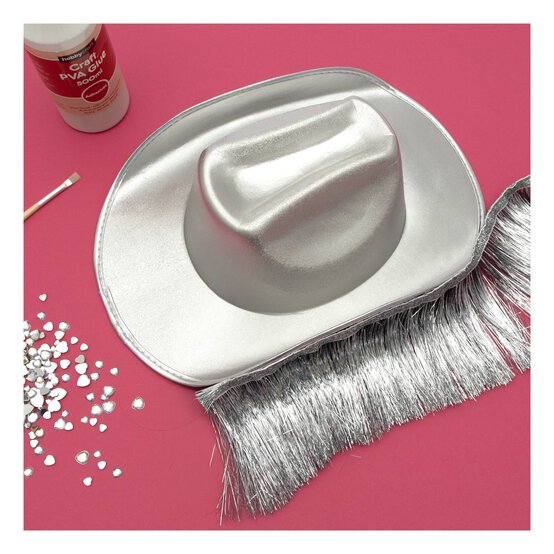 Silver Metallic Cowboy Hat  image number 2