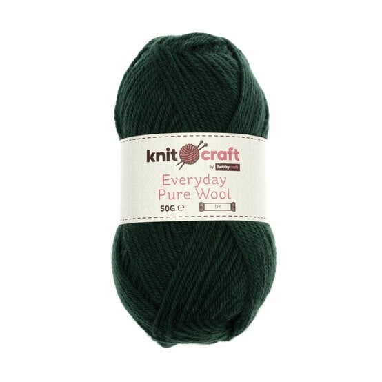 Knitcraft Forest Green Everyday Pure Wool DK 50g image number 1