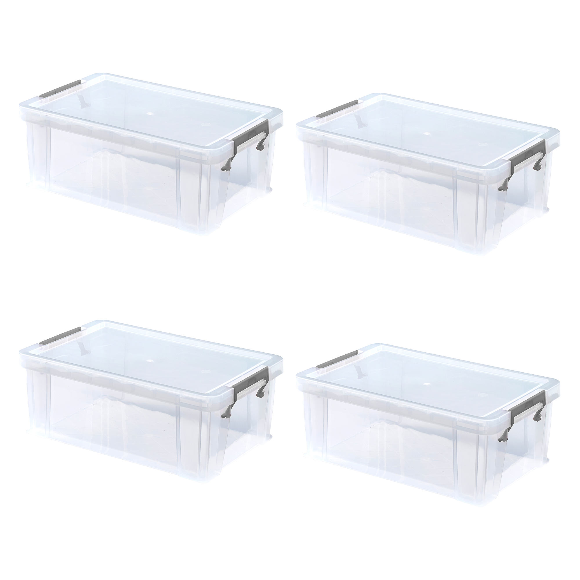 Whitefurze Allstore 10 Litre Clear Storage Box 4 Pack Bundle | Hobbycraft