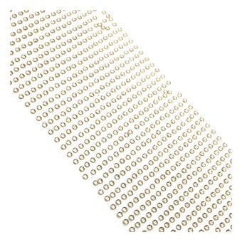 Gold Adhesive Gems 3mm 1080 Pack