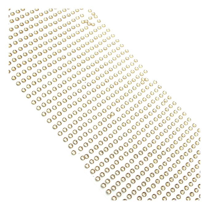 Gold Adhesive Gems 3mm 1080 Pack image number 1