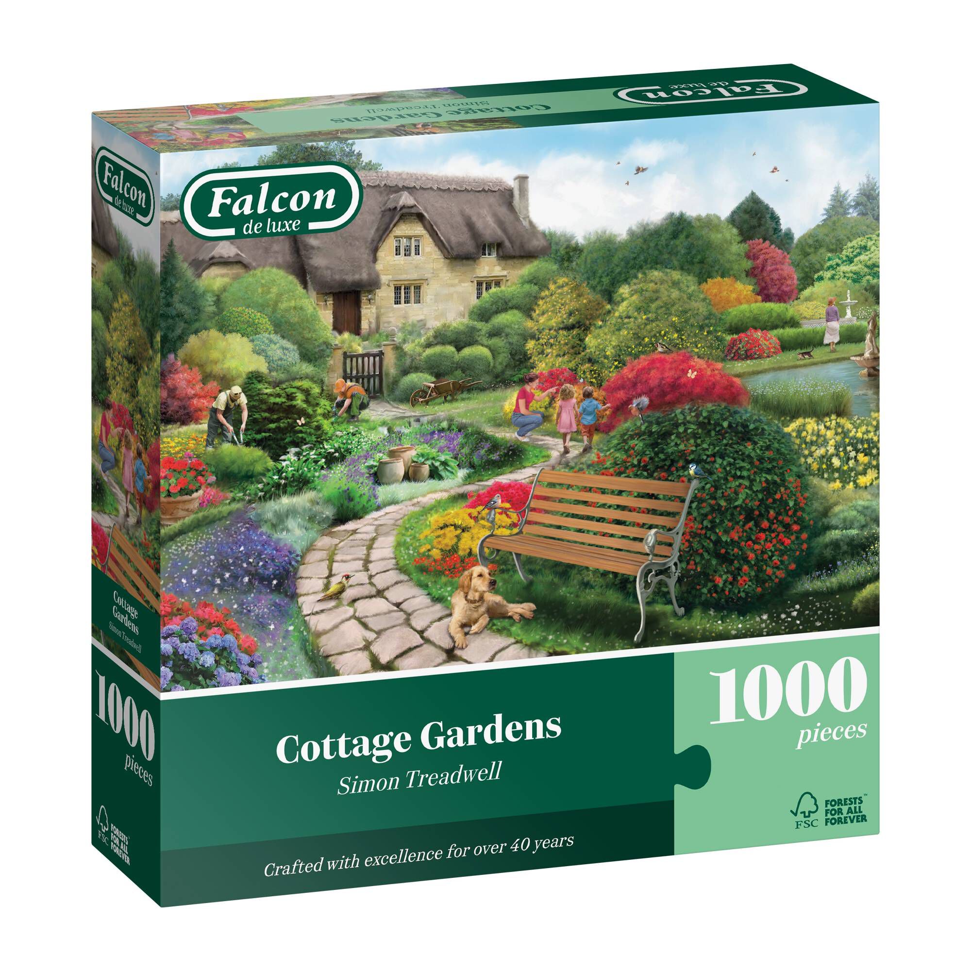 Falcon Cottage Gardens Jigsaw Puzzle 1000 Pieces | Hobbycraft