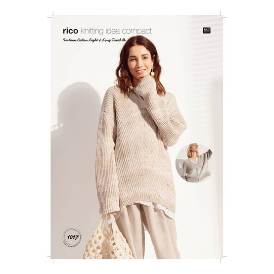 Rico Cotton Light & Long Tweed Sweater Digital Pattern 1017 image number 1