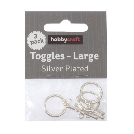 Silver Plated Toggle Clasp 17mm 3 Pack image number 2