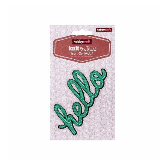 Hello Iron-On Patch image number 4