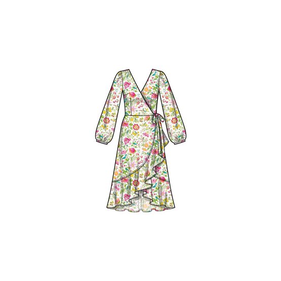 New Look Women's Wrap Dress Sewing Pattern N6750 (10-22) image number 3