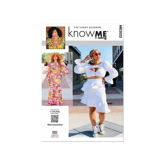 Know Me Women's Top and Skirt  Sewing Pattern ME2022 (Y5 18-26) image number 1