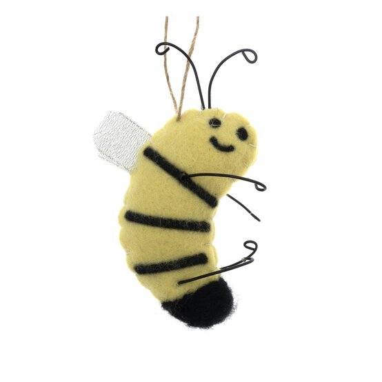 Hanging Felt Bee Decoration 12cm image number 4