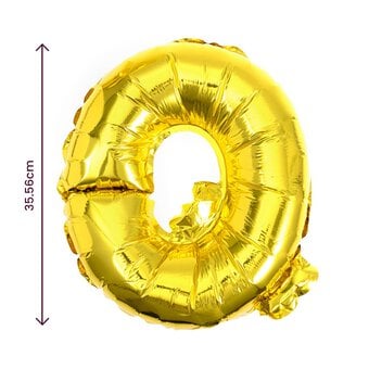 Gold Foil Letter Q Balloon