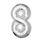 Extra Large Silver Foil Number 8 Balloon image number 1