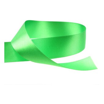 Green Double-Faced Satin Ribbon 24mm x 5m