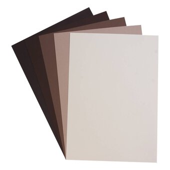 My Colours Brown Tones Canvas Cardstock A4 18 Pack
