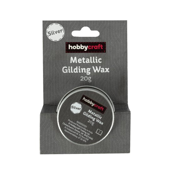 Silver Metallic Gilding Wax 20ml image number 4