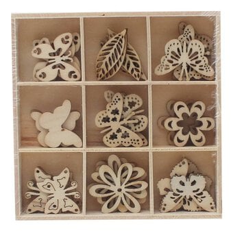 Butterfly Wooden Embellishments 45 Pack image number 2