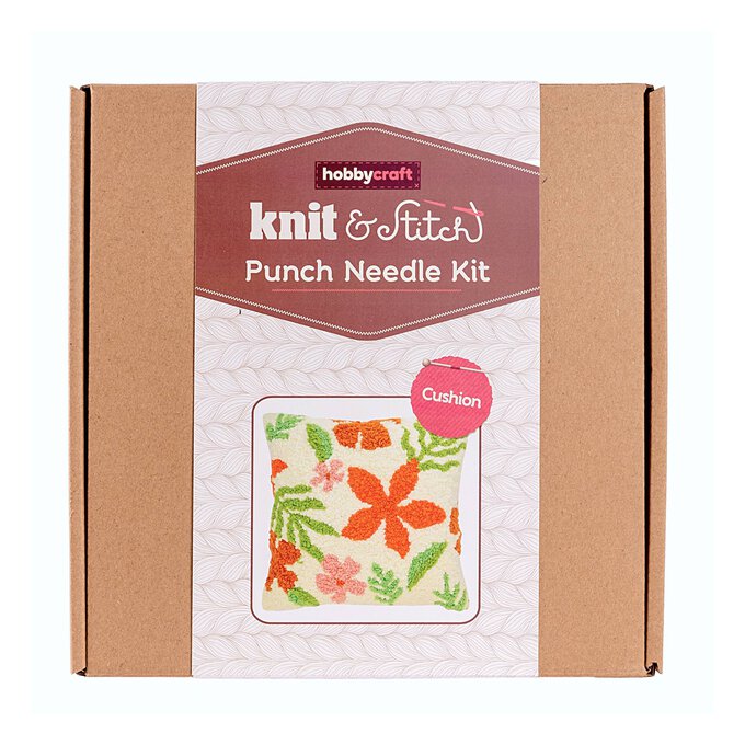 Floral Punch Needle Cushion Kit image number 1