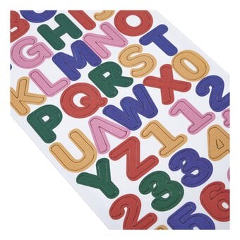 Bright Alphabet Chipboard Stickers 105 Pieces image number 2
