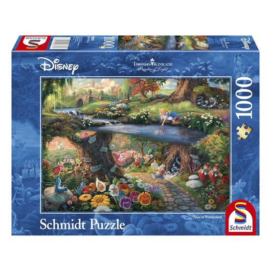 Schmidt Thomas Kinkade Disney Alice in Wonderland Jigsaw Puzzle 1000 Pieces image number 1