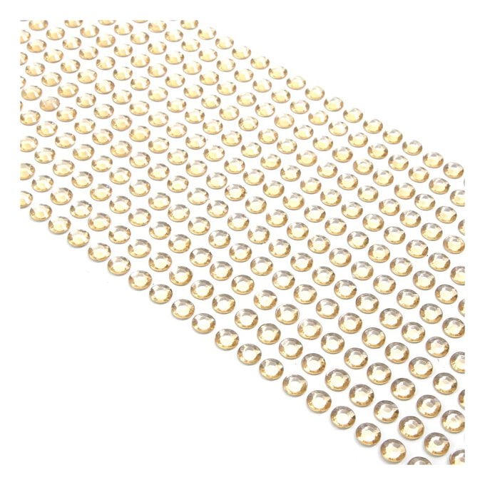 Gold Adhesive Gems 6mm 504 Pack image number 1