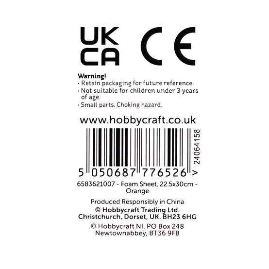 Orange EVA Foam Sheet 22.5cm x 30cm image number 5