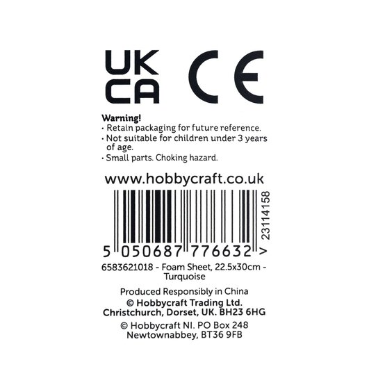 Turquoise EVA Foam Sheet 22.5cm x 30cm image number 5