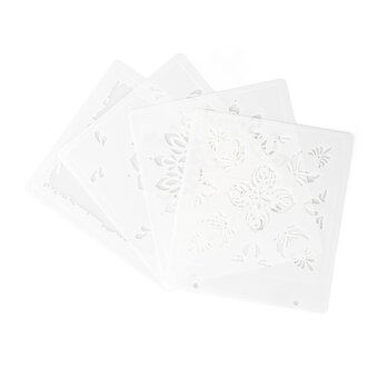 Sizzix Mosaic Flowers Layered Stencil Set 4 Pack  image number 3
