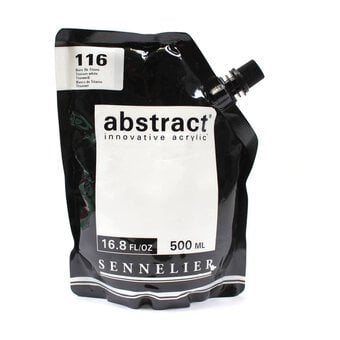 Sennelier Titanium White Abstract Acrylic Paint Pouch 500ml