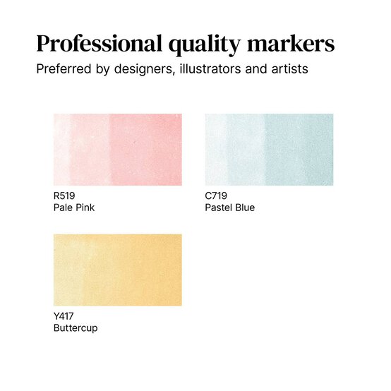 Winsor & Newton Pastel Tones 2 Promarkers 3 Pack image number 4