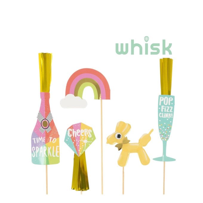 Whisk Celebrate Cake Toppers 5 Pieces image number 1