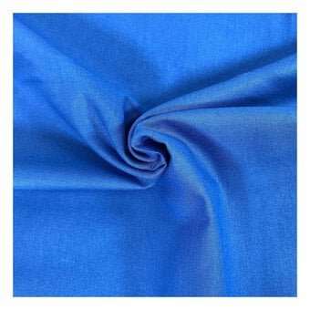 Royal Blue Cotton Homespun Fabric by the Metre