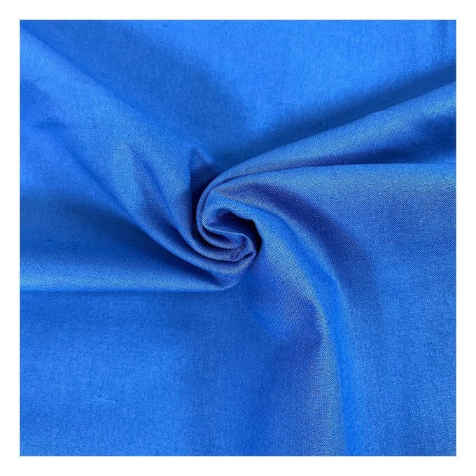 Royal Blue Cotton Homespun Fabric by the Metre image number 1