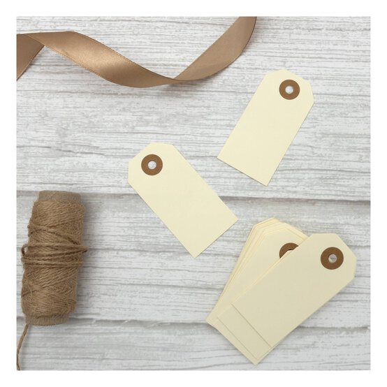 Ivory Luggage Gift Tags 8cm 24 Pack