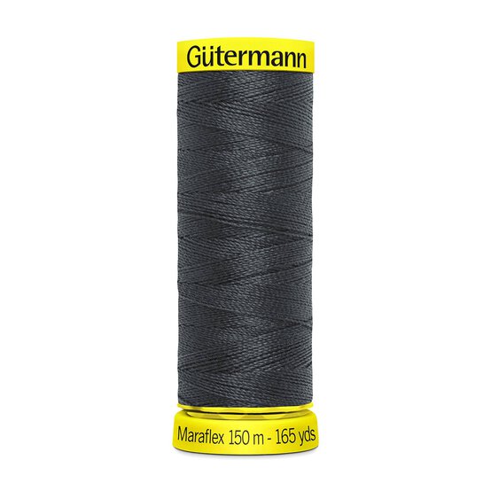 Gutermann Dark Grey Maraflex Stretchy Sewing Thread 150m (36) image number 1