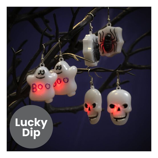 Assorted Halloween Light-Up Earrings  image number 1