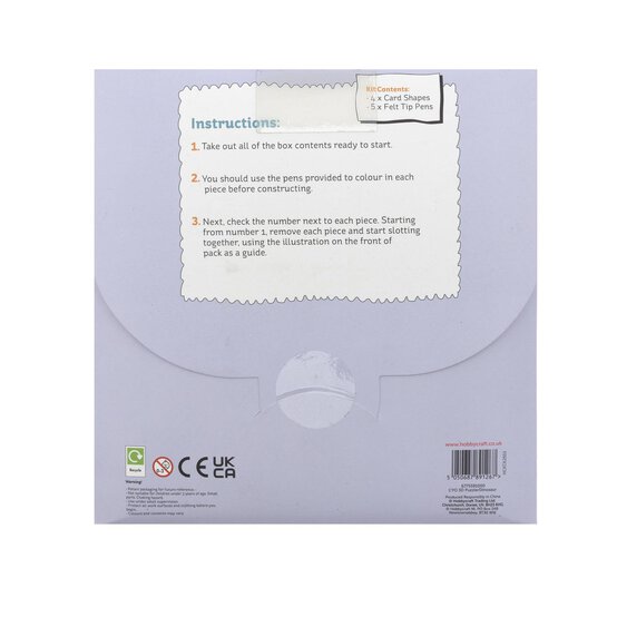 Colour Your Own 3D Dinosaur Puzzle Kit image number 3