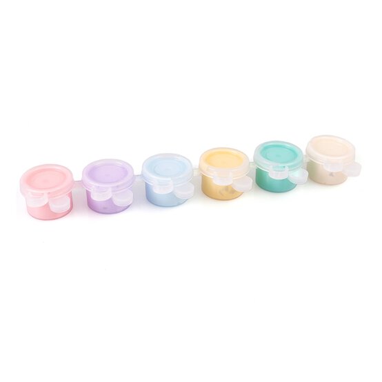 Pastel Fabric Paint Pots 5ml 6 Pack  image number 2