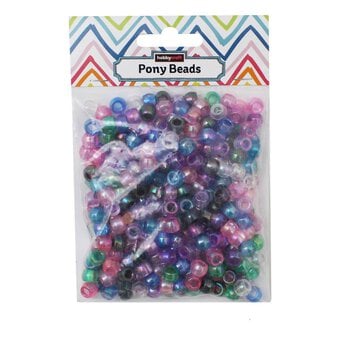 Iridescent Pastel Pony Beads 68.3g