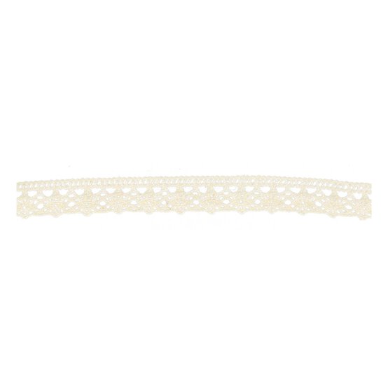 Cream 25mm Cotton Lace Trim by the Metre image number 1