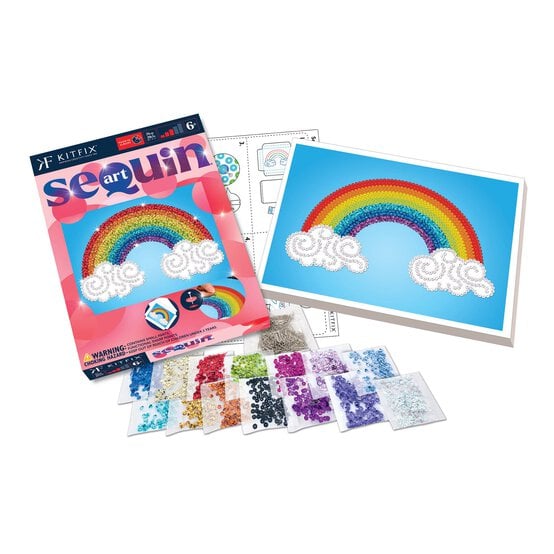 Kitfix Rainbow Sequin Art Red Kit image number 4