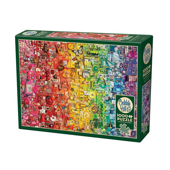 Cobble Hill Colourful Rainbow Jigsaw Puzzle 1000 Pieces image number 1