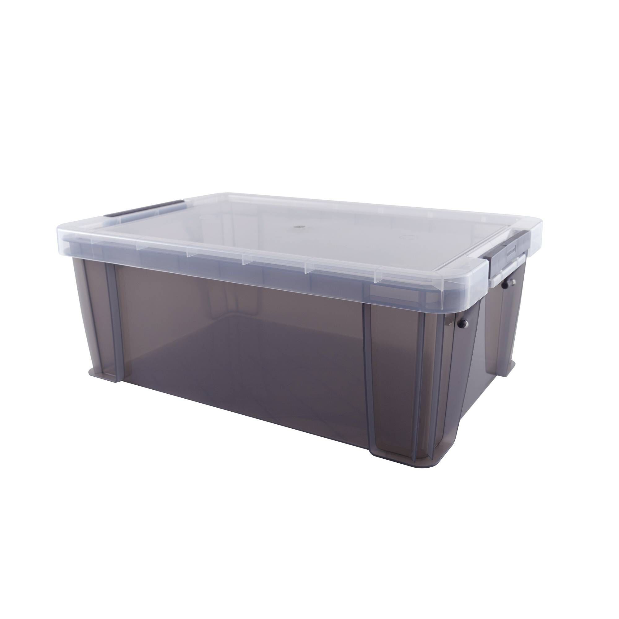 Whitefurze Allstore 10 Litre Transparent Grey Storage Box Hobbycraft
