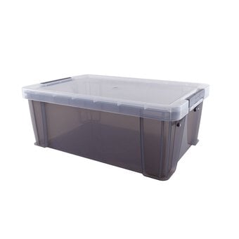 Whitefurze Allstore 10 Litre Transparent Grey Storage Box