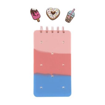Mini Pink Notebook with Charms