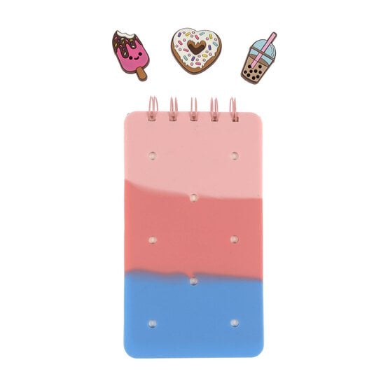 Mini Pink Notebook with Charms image number 1