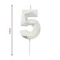 Whisk Silver Faceted Number 5 Candle image number 5